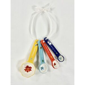 The Pioneer Woman Spring Bouquet 4 Ceramic Measuring Spoons Dahlias Floral